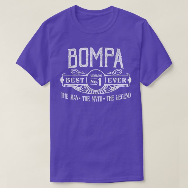 Mens Personalized Bompa Best No  T-Shirt (Design Front)