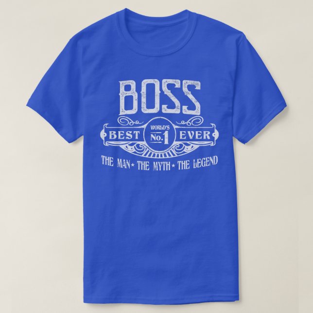 Mens Personalized Boss Best No  T-Shirt (Design Front)