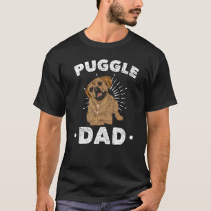 Mens Pet Owner Puggle Dad Dog Fathers Day Cute Pu T-Shirt