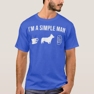 Mens Pet Pembroke Welsh Corgi Dog Puppy Simple Man T-Shirt