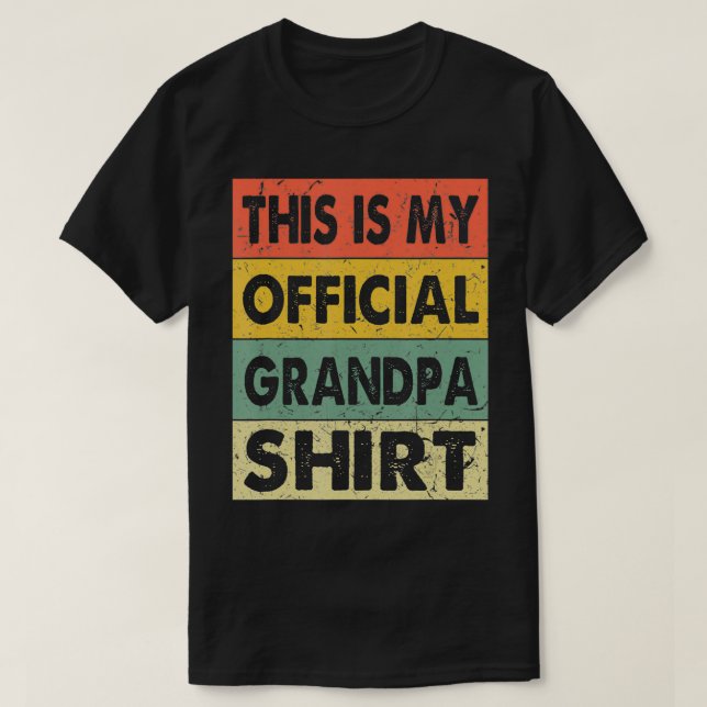 Mens Ph This Is My Official Grandpa  Pregnancy Ann T-Shirt (Design Front)