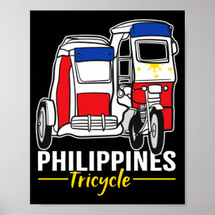 Mens philippines tricycle filipino ride for poster