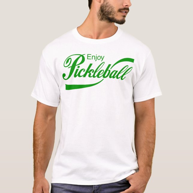 Men's Pickleball T-shirt: "Enjoy Pickleball" T-Shirt (Front)
