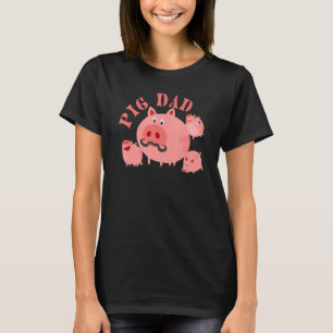 Mens Pig Dad Boys Farm Animal, Cute Pig Lover Farm T-Shirt