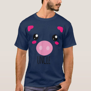 Mens Pig Face Kawaii Halloween Costume For Uncle F T-Shirt