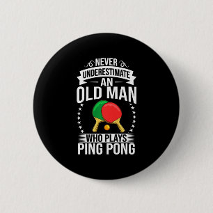 Mens Ping Pong Table Tennis Player Balls Paddle Ga 6 Cm Round Badge