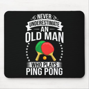 Mens Ping Pong Table Tennis Player Balls Paddle Ga Mouse Mat
