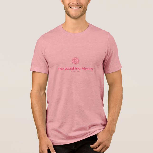 Men's Pink T-Shirt Tri-Blend Shirt (Front)