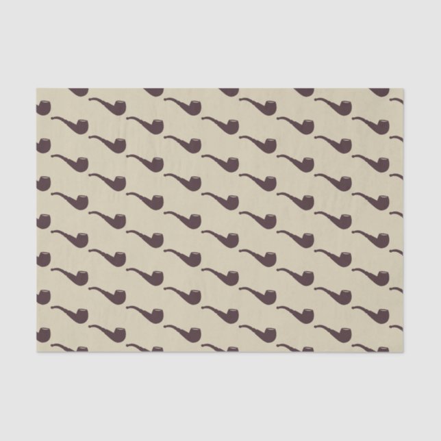 Mens pipe pattern gift tissue paper (Front)