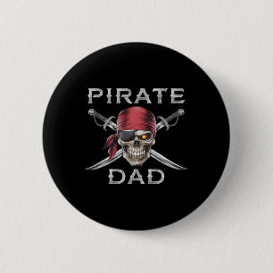 Mens Pirate Dad 6 Cm Round Badge