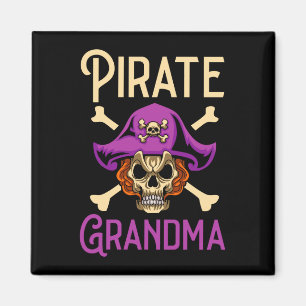 Mens pirate grandma grandmother granny pirate magnet