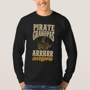 Mens Pirate Grandpa Jolly Roger Freebooter 3 T-Shirt