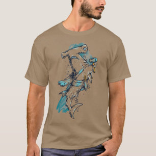 Mens Pirate Hammer Head Shark T-Shirt in Colour