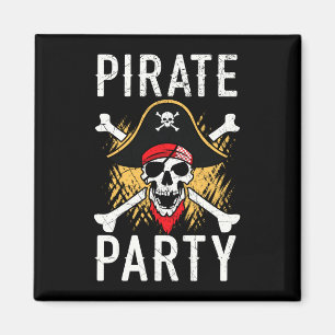 Mens pirate party caribbean buccaneer pirate lover magnet