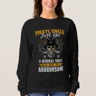 Mens Pirate Uncle Jolly Roger Freebooter 1 Sweatshirt