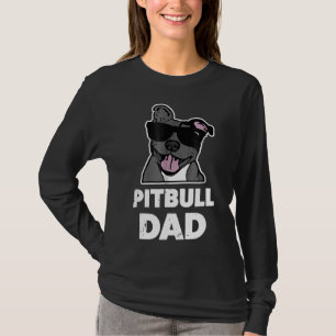 Mens Pitbull Dad Mens Blue Nose Pit Bull Dog T-Shirt