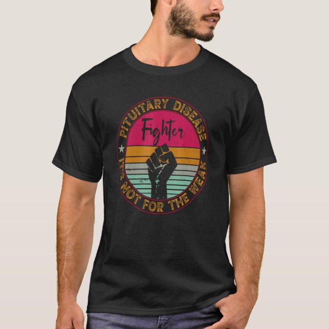 Mens Pituitary Disease Awareness Disease Fighter & T-Shirt (Front)