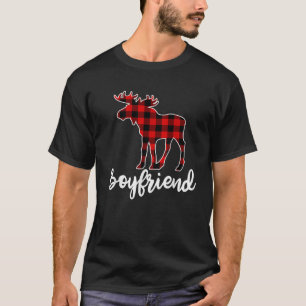 Mens Plaid Moose T Shirt Boyfriend Girlfriend Chri