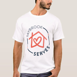 Men's Plain T-shirt with Saybrook Serves Logo