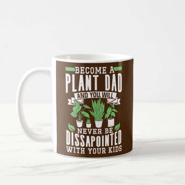 Mens Plant Daddy Houseplant Gardener  Coffee Mug (Left)
