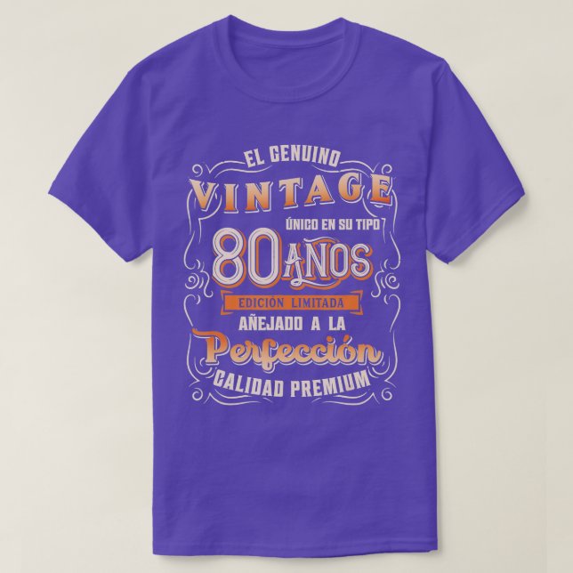Mens Playera Cumpleanos 80 80th Birthday gift for  T-Shirt (Design Front)