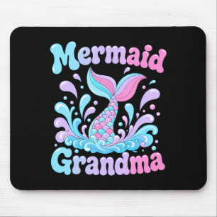 Mens playful mermaid tail with water splashes mouse mat