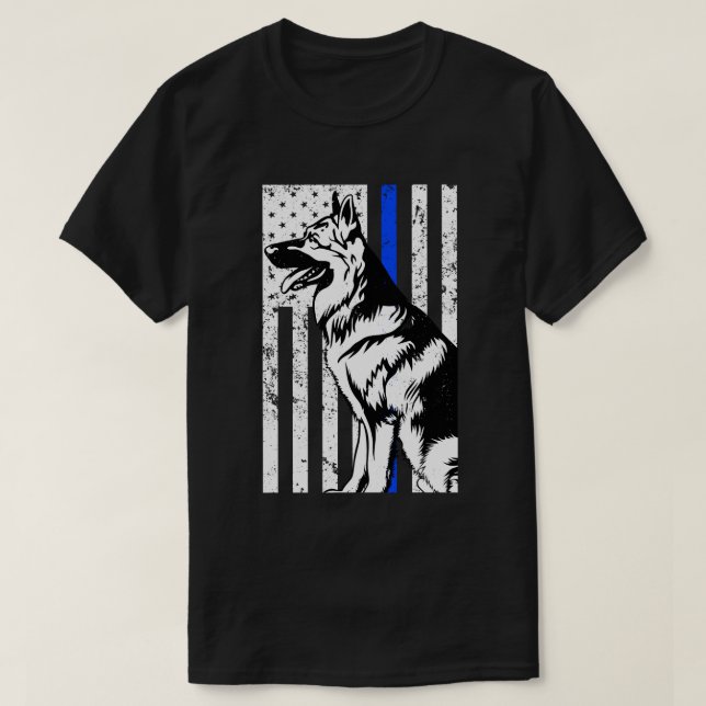Mens Police Officer Dog K9 T-shirt (Design Front)