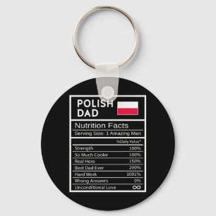Mens Polish Dad Rition Facts National Pride Gift Key Ring