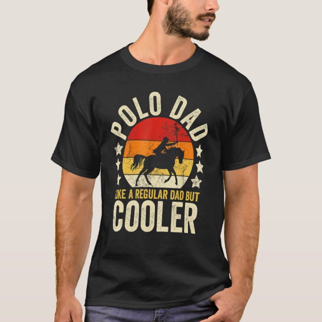 Mens Polo Dad Like A Regular Dad But Cooler Father (Front)