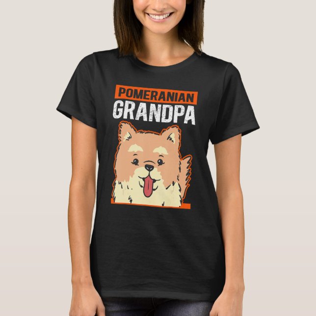 Mens Pomeranian Grandpa Dog Owner Pomeranian 1 T-Shirt (Front)