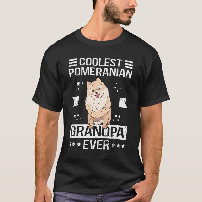 Mens Pomeranian Grandpa Dog Owner Pomeranian 4 T-Shirt (Front)
