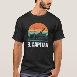 Mens Pontoon Boat Captain El Capitan T-Shirt