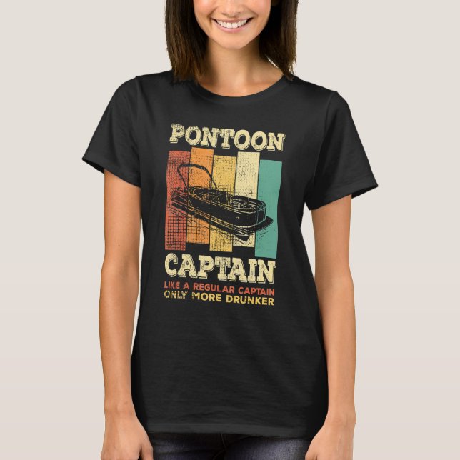 Mens PONTOON BOAT CAPTAIN   like a regular Captain T-Shirt (Front)