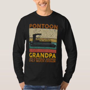 Mens Pontoon Grandpa Captain Of The Boat Vintage F T-Shirt