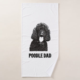 Mens Poodle Dad - Standard Poodle Dad Bath Towel