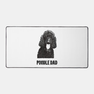Mens Poodle Dad - Standard Poodle Dad Desk Mat