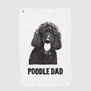 Mens Poodle Dad - Standard Poodle Dad Golf Towel
