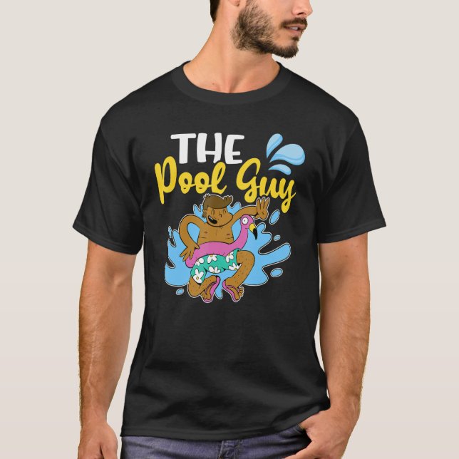 Mens Pool Guy Swimming Pool Maintenance T-Shirt (Front)