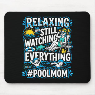 Mens pool mum swimming mama swimmer mummy mothers mouse mat