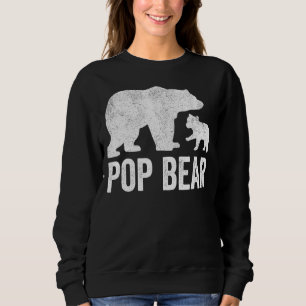 Mens Pop Bear Fathers Day Grandad Funny Cub Kid G Sweatshirt