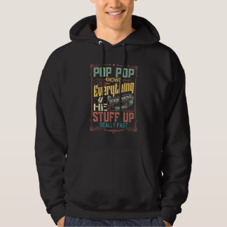 Mens Pop Pop Knows Everything If He Doesnt Know Hoodie