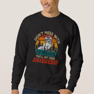 Mens Pop Pop Rex Saurus Father's Day Christmas Di Sweatshirt