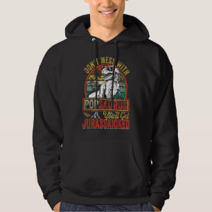 Mens Pop Rex Saurus Father's Day Christmas Dinosa Hoodie