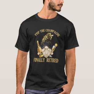 Mens Pop The Champagne Funny Gnome For Grandpa Fin T-Shirt