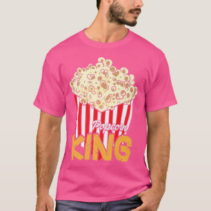 Mens Popcorn King Cinema Lover Movie Night58 T-Shirt