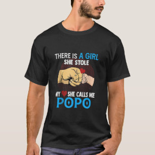 Mens Popo Father s Day From Wife And Daughter She T-Shirt