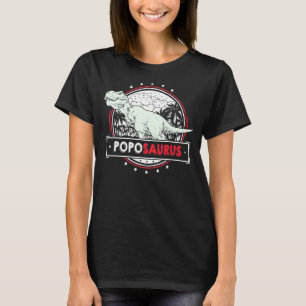 Mens Popo Idea From Grandchildren For Men Trex Pop T-Shirt