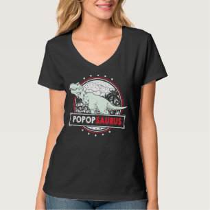 Mens Popop Idea From Grandchildren Men Trex Popops T-Shirt
