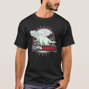 Mens Poppa Idea From Grandchildren Men Trex Poppas T-Shirt