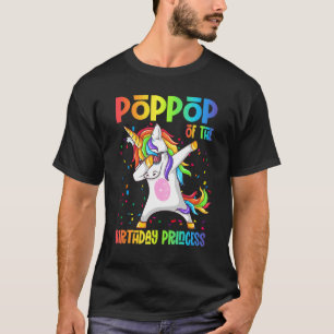 Mens Poppop Of The Birthday Princess Dabbing Unico T-Shirt